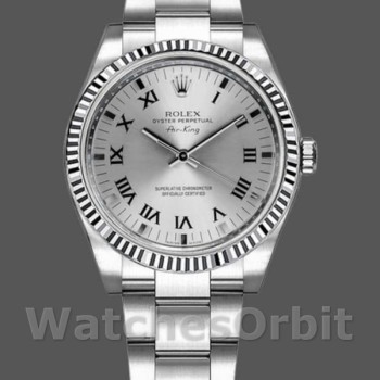 Replique Rolex Oyster Perpetual Air-King 34mm Unisex-114234-Cadran argenté Argenté