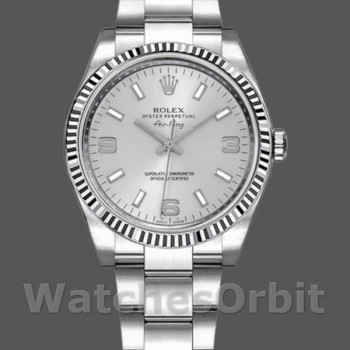 Replique Rolex Oyster Perpetual Air-King 34mm Unisex-114234-Cadran argenté Argenté