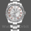 Replique Rolex Oyster Perpetual Air-King-114234 unisexe, 34mm, argent orange cadran arabe, unisexe argent