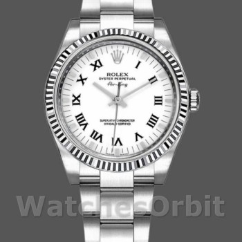 Replique Rolex Oyster Perpetual Air-King 34mm Unisex-114234-Cadran blanc Blanc