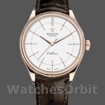 Replique Hommes - Rolex Cellini-50505 0020, 39mm, blanc