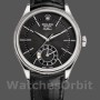 Replique Hommes Rolex Cellini Dual Time 39mm Hommes-50529-Noir Cadran Guilloché Noir