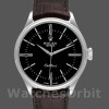 Replique Hommes Rolex Cellini Time 39mm Hommes-50509-bracelet cuir brun-cadran noir Noir