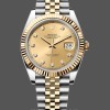 Replique Hommes Rolex Datejust 41mm Hommes-M126333-0012-Champagne Diamond Dial-Two Tone Yellow Gold