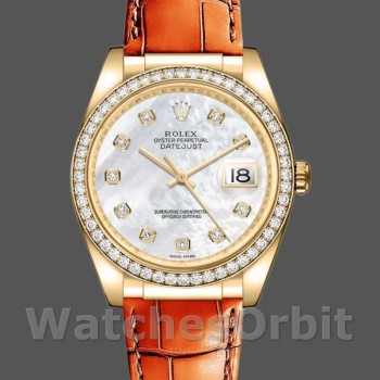 Replique Rolex Datejust 36mm Unisex-116188-Mère de Perle-Diamant MOP