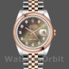Replique Rolex Datejust 36mm Unisex-116201-Cadran noir en nacre MOP