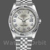 Replique Rolex Datejust 36mm Unisex-116234-Cadran argenté-Ambres bleus Argenté
