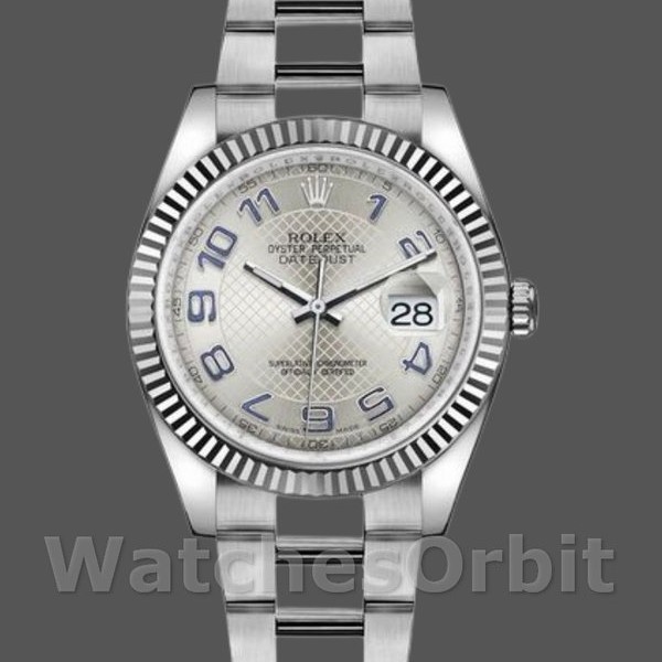 Replique Rolex Datejust 36mm Unisex-116234-Cadran argenté-Nucléaire argenté