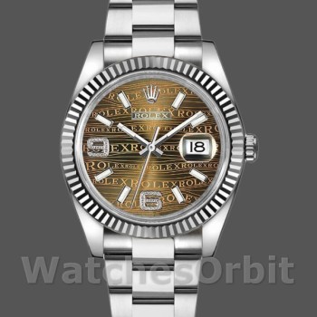 Replique Rolex Datejust 36mm Unisex-116234-Waves-Bronze Cadran Diamants Waves Bronze Diamonds