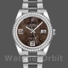 Replique Rolex Datejust 36mm Unisex-116244-Bronze Floral Arabic Diamond Dial Bronze