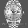Replique Rolex Datejust 36mm Femme-116244-Cadran argenté-Diamants Argenté