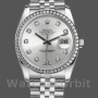 Replique Rolex Datejust 36mm Femme-116244-Cadran argenté-Diamants Argenté