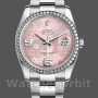 Replique Rolex Datejust 36mm Femme-116244-Stainless Steel-Pink Floral Dial Pink pour Femme