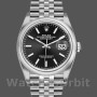 Replique Rolex Datejust 36mm Unisex-126200-Cadran indexé noir-acier inoxydable noir