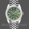 Replique Rolex Datejust 36mm Unisex-126200-Olive Green Palm Motif Dial Green<br />
