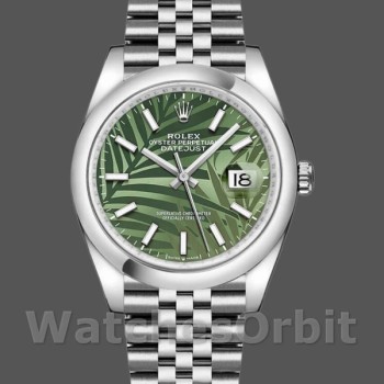 Replique Rolex Datejust 36mm Unisex-126200-Olive Green Palm Motif Dial Green<br />