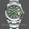 Replique Rolex Datejust 36mm Unisex-126200-Cadran à motif palmier vert olive-acier inoxydable vert<br />