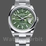 Replique Rolex Datejust 36mm Unisex-126200-Cadran à motif palmier vert olive-acier inoxydable vert<br />