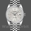 Replique Rolex Datejust 36mm Unisex-126200-Cadran argenté-Acier inoxydable Argent