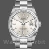 Replique Rolex Datejust 36mm Unisex-126200-Acier inoxydable-Diagramme argenté Argenté