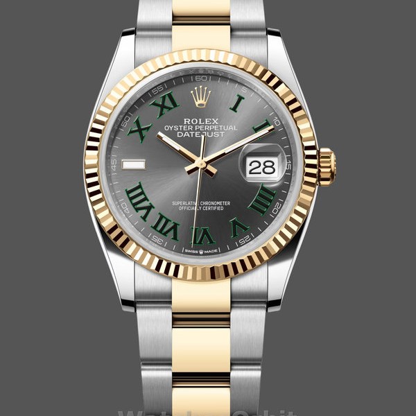 Replique Rolex Datejust 36mm Unisex-126233 0036-Slate Grey Dial Grey