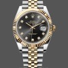 Replique Rolex Datejust 36mm Unisex-126233-Noir Cadran Diamant Noir