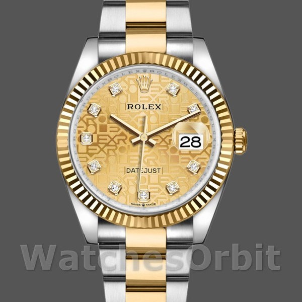 Replique Rolex Datejust 36mm Unisex-126233-Champagne Cadran Jubilee Champagne