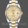Replique Rolex Datejust 36mm Unisex-126233-Golden Palm Motif Dial Golden