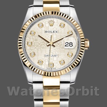 Replique Rolex Datejust 36mm Unisex-126233-Silver Jubilee Dial Silver