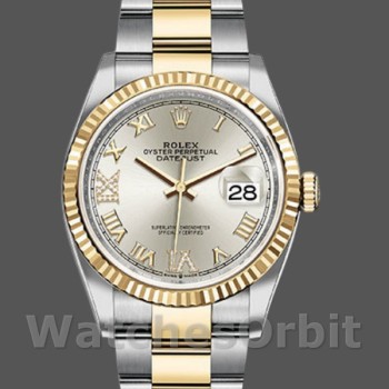 Replique Rolex Datejust 36mm Unisex-126233-Silver Roman Numeral Dial Silver