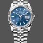 Replique Rolex Datejust 36mm Unisex-126234-Monture cannelée-Cadran bleu à motif cannelé Bleu