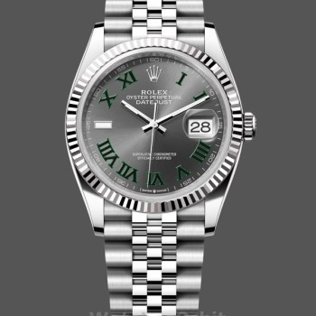 Replique Rolex Datejust 36mm Unisex-126234-Slate Grey Wimbledon Dial Grey