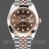 Replique Hommes Rolex Datejust 41mm Hommes-126301-Rose Gold-Chocolate Brown Diamonds Dial Chocolate Brown