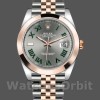 Replique Hommes Rolex Datejust 41mm Hommes-126301-Rose Gold-Slate Grey Wimbledon Dial Grey