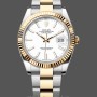 Replique Rolex Day Date 36-m128239 0071 unisexe, 36mm, cadran rose serti de diamants, lunette cannelée, President, rose