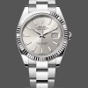 Replique Hommes Rolex Datejust 41mm Men's-126334 0003-Fluted Bezel-Silver Dial Silver Silver