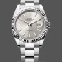 Replique Hommes Rolex Datejust 41mm Men's-126334 0003-Fluted Bezel-Silver Dial Silver Silver