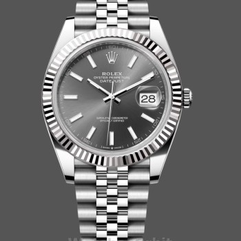 Replique Hommes - Rolex Datejust-126334 0014, 41mm, cadran gris rhodium foncé
