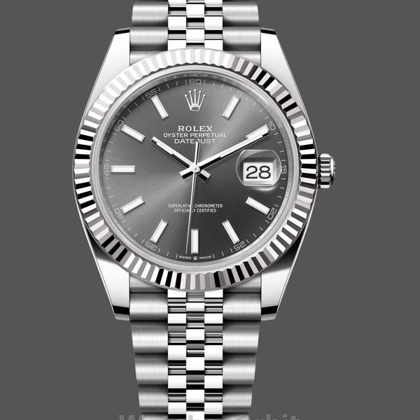 Replique Hommes - Rolex Datejust-126334 0014, 41mm, cadran gris rhodium foncé
