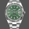 Replique Hommes Rolex Datejust 41mm Hommes-126334 0029-Monture cannelée-Cadran à motif vert Vert