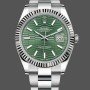 Replique Hommes Rolex Datejust 41mm Hommes-126334 0029-Monture cannelée-Cadran à motif vert Vert