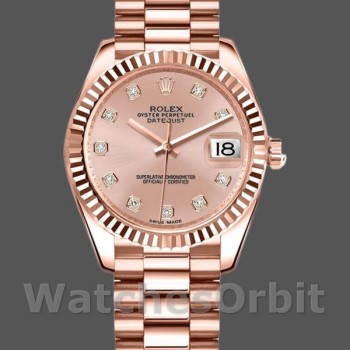 Replique Rolex Datejust 31mm Femmes-178275-Cadran diamant rose-or rose rose