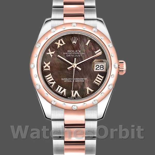 Replique Rolex Datejust 31mm Femme-178341-Cadran nacre noir MOP