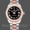 Replique Rolex Datejust 31mm Femme-178341-Noir Cadran chiffres romains Noir