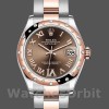 Replique Rolex Datejust-178341 pour femme, 31 mm, cadran chiffres romains marron chocolat, Lady marron chocolat