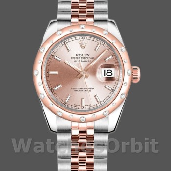 Replique Rolex Datejust 31mm Femme-178341-Cadran Baton rose-Or rose Everose pour femme