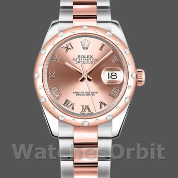 Replique Femmes Rolex Datejust 31mm Femmes-178341-Pink Roman Numeral Dial Pink