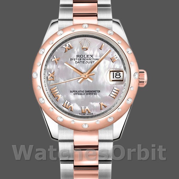 Replique Femmes Rolex Datejust 31mm Femmes-178341-Cadran nacre blanc MOP