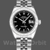 Replique Rolex Datejust 31mm Femmes-178344-Cadran noir-Acier inoxydable Noir