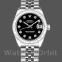Replique Rolex Datejust 31mm Femme-178344-Cadran diamant noir-bracelet jubilé noir